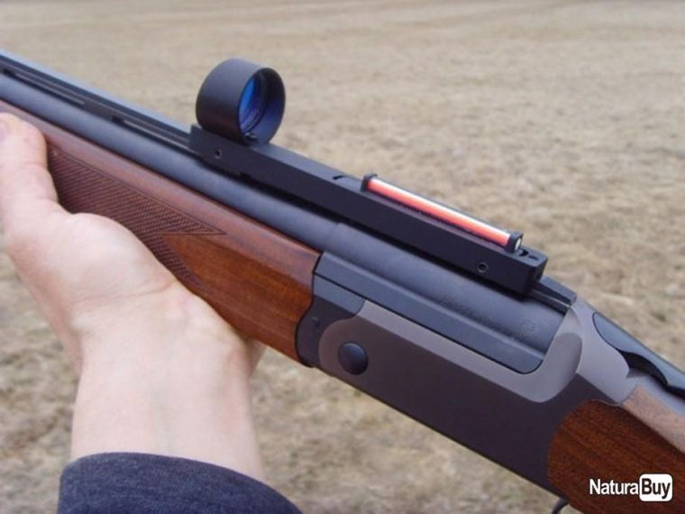 montage point rouge sur fusil semi automatique