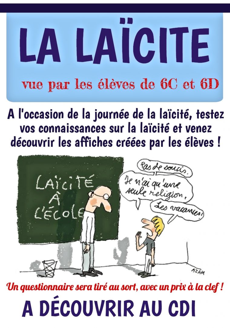 affiche sur la laïcité