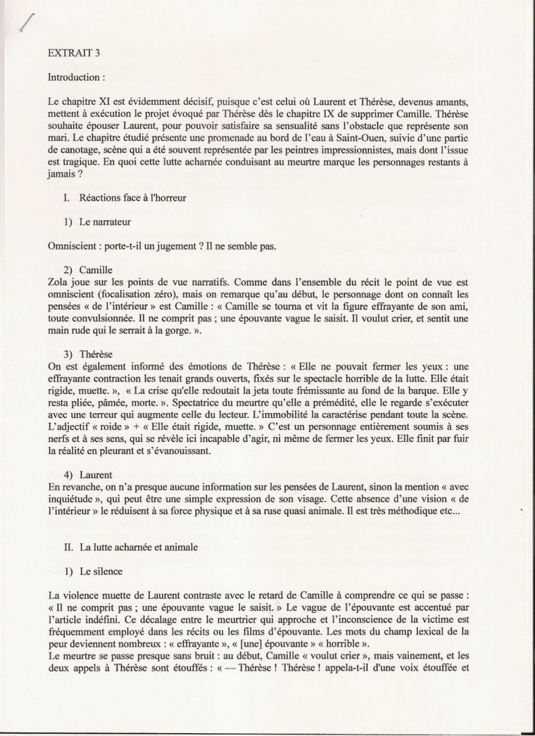 résumé chapitre par chapitre thérèse raquin