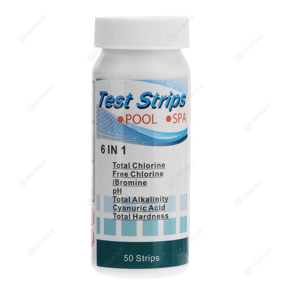 50Pcs Swimming Pool Test Strips For Chlorine Ph Cyanuric Acid (6 In 1) serapportantà Alcalinité Piscine