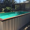 Above Ground Pool Made From A Recycled Shipping Container ... encequiconcerne Piscine Conteneur