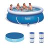 Bestway 12Ft X 36In Inflatable Pool With Cover &amp; Type V/k ... serapportantà Filtre Piscine Bestway Type 2