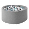 Blue, Silver, White And Transparent Ball Pool Light Grey Misioo à Piscine A Balle En Mousse