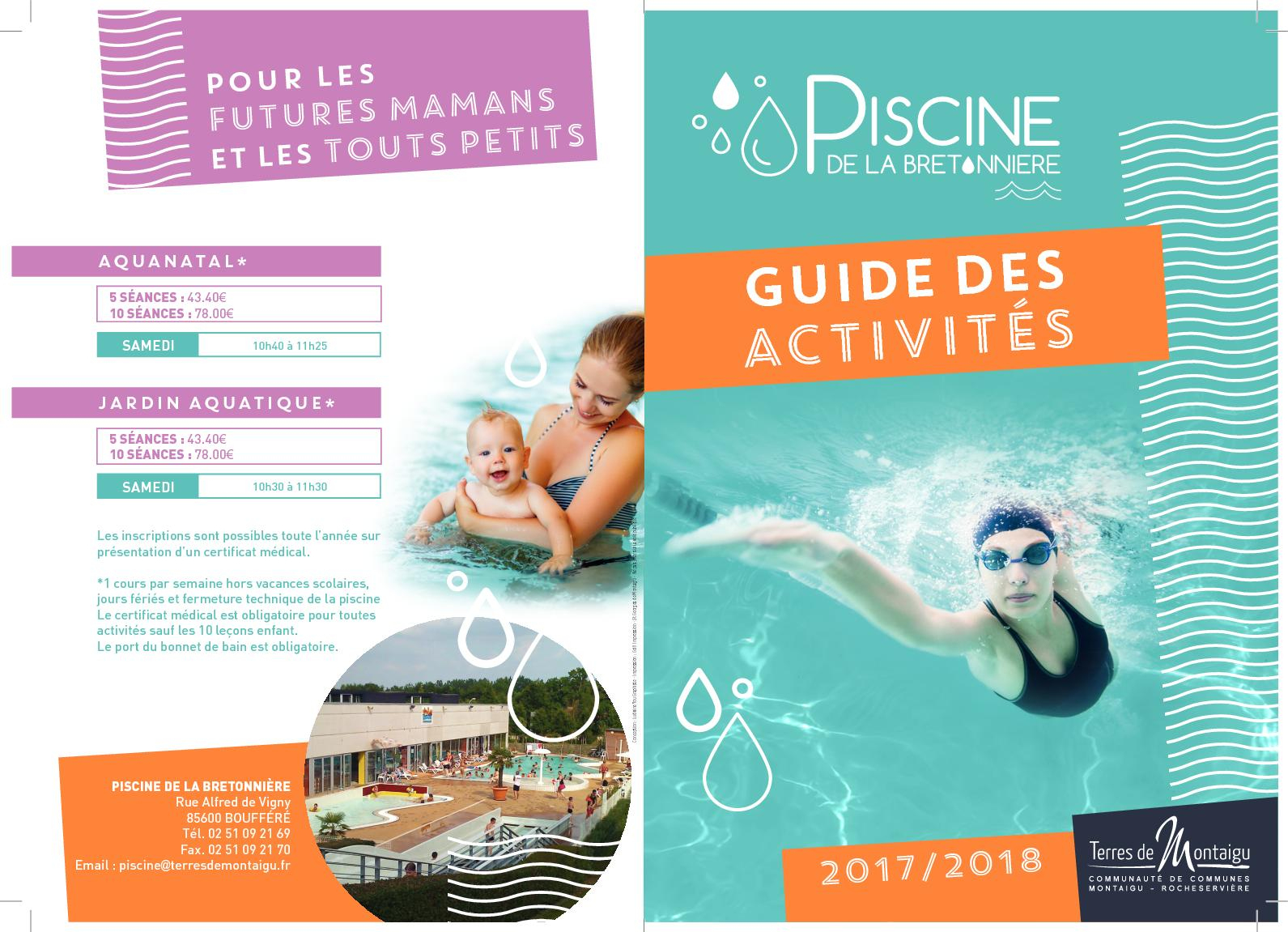 Calaméo - Piscine - Guide Des Activités 2017-2018 serapportantà Piscine La Bretonnière