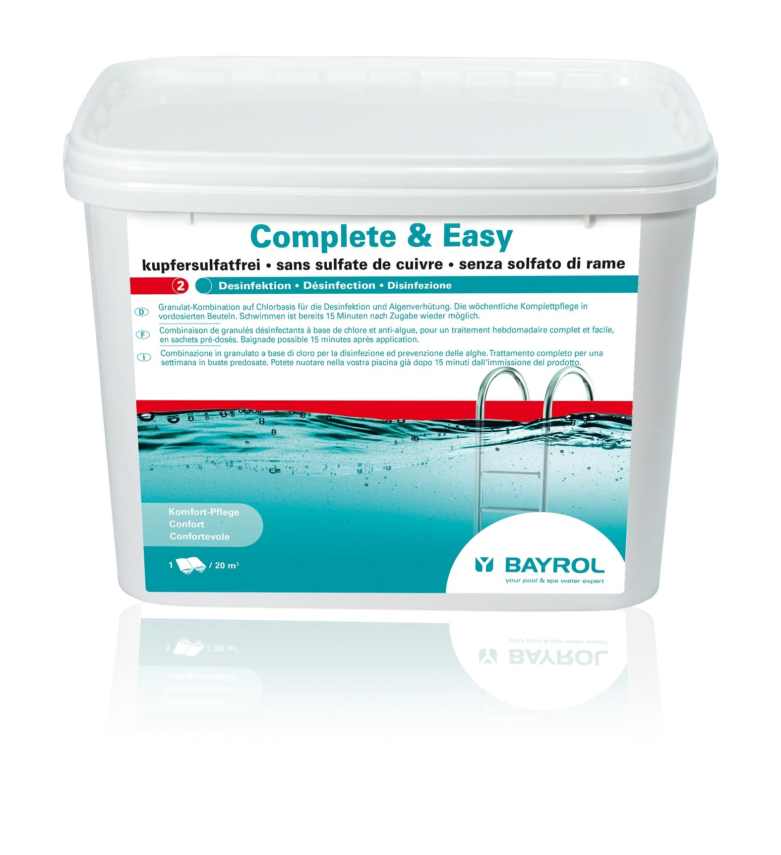 Complete &amp; Easy Bayrol 4,48Kg - Chlore Et Oxygène Actif encequiconcerne Sulfate De Cuivre Piscine