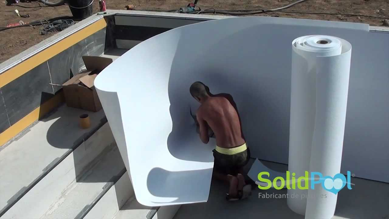 #construction #piscine : Pose #liner Solidpool encequiconcerne Pose Liner Piscine