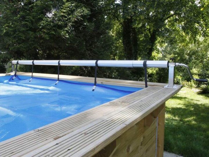 Enrouleur Bâche À Bulles Ubbink Premium Piscine Hors-Sol encequiconcerne Bache A Bulle Piscine Hors Sol