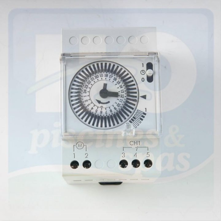 Horloge 24H/230 V Montée Sur Rail Pour Coffret De Filtration - H2O Piscines  &amp; Spas destiné Programmateur Piscine