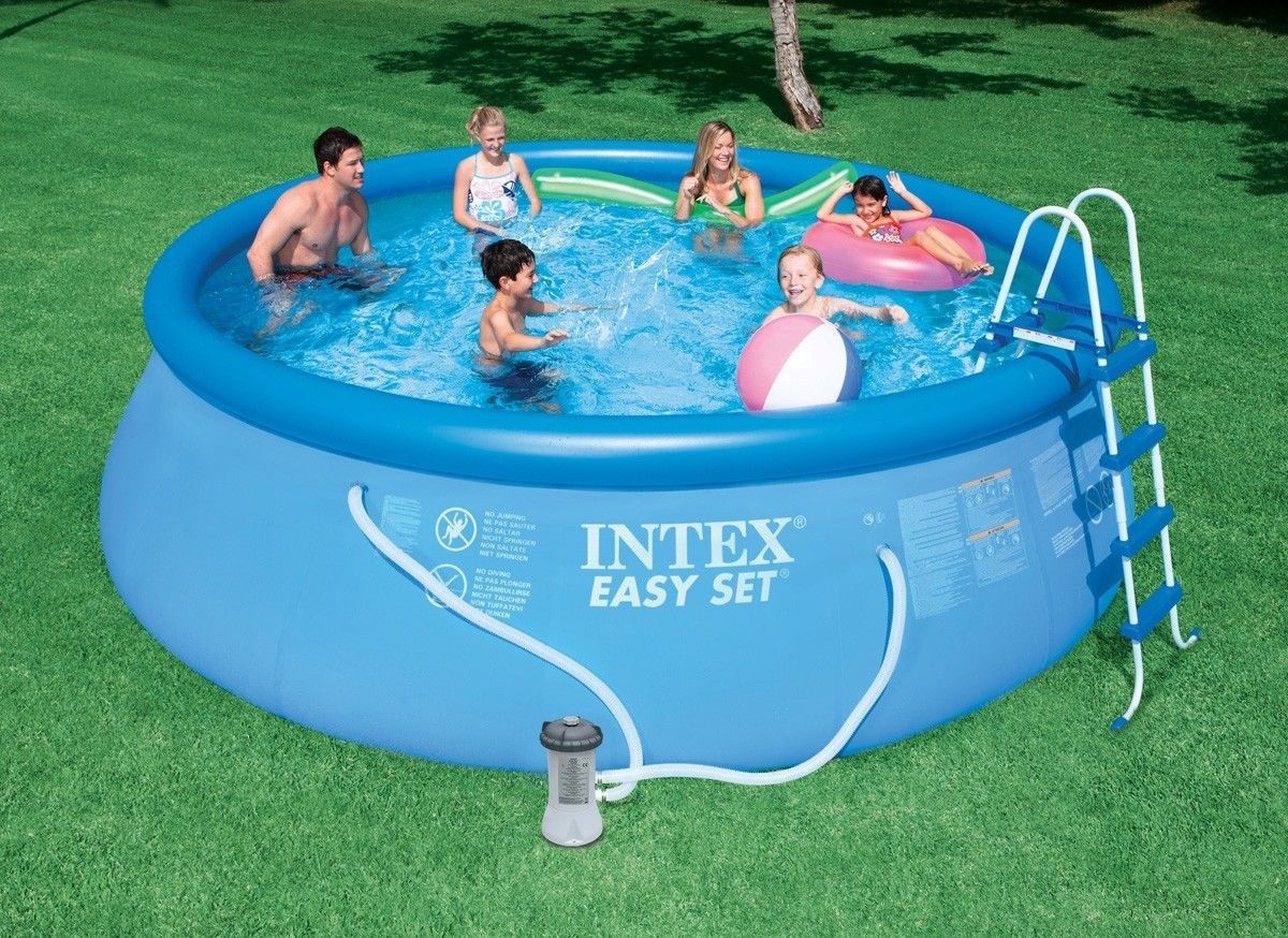 Intex 15 X 48 Easy Set Above Ground Swimming Pool W/ 1000 ... à Piscine Autoportante Intex