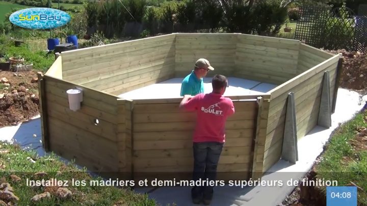 Le Terrassement, La Dalle Et Le Montage D’Une Piscine Bois Sunbay encequiconcerne Montage Piscine Bois