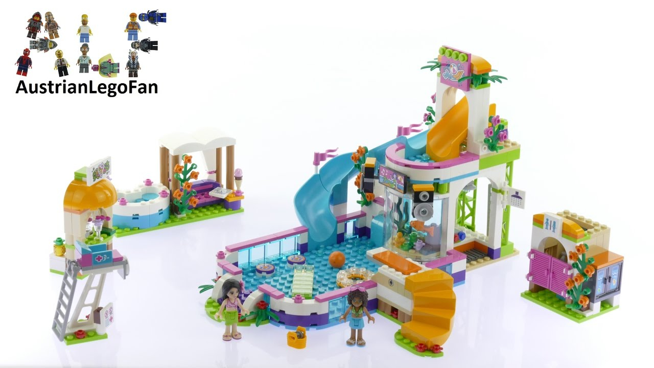 Lego Friends 41313 Heartlake Summer Pool - Lego Speed Build Review avec Lego Friends Piscine