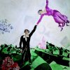 Marc Chagall Gezinti / The Promenade 1917. Tuval Üzerine ... destiné Piscine La Cote St Andre