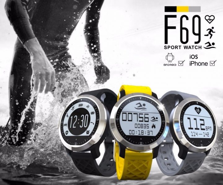 Nageurs, La Montre Connectée Étanche Makibes F69 Ip68 Est ... intérieur Montre Connectée Piscine