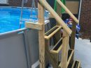 New Above Ground Pool Ladder. | Bricolage | Piscine Intex ... concernant Echelle Piscine Intex