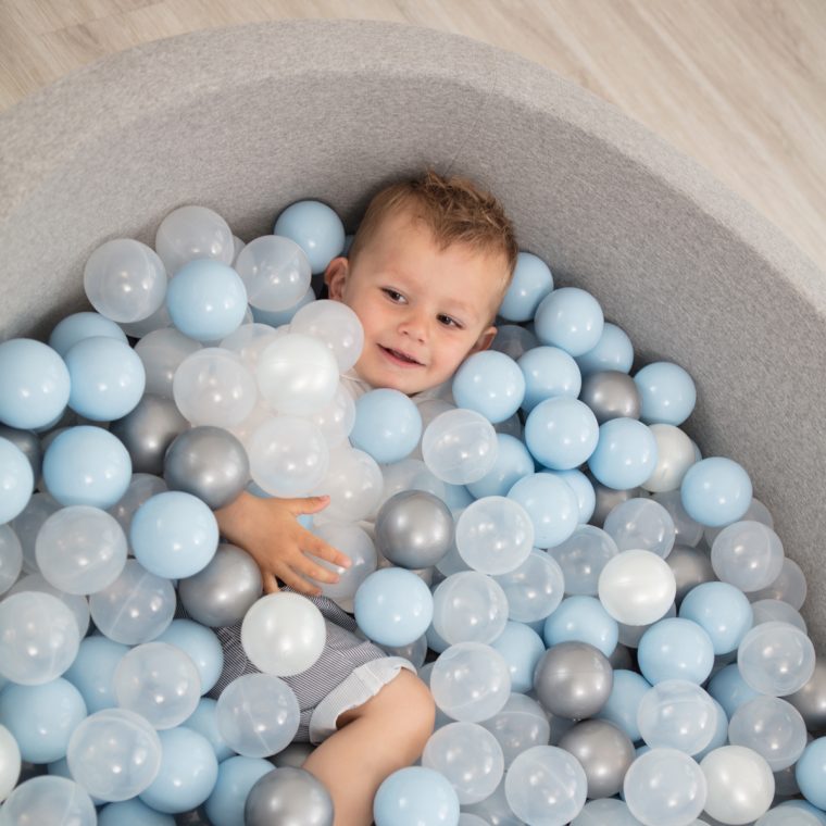 Piscine À Balles Ronde Grise 90 X 40 Cm + 200 Balles tout Piscine A Balle Bebe