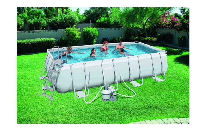 Piscine Blanche Rectangle À Monter Soi-Même 5 Mètres destiné Piscine À Monter Soi Même