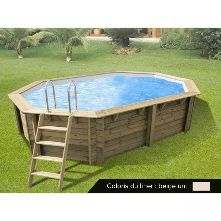 Piscine Bois Sunwater 4,90 X 3,00 X 1,20 M Liner Beige ... dedans Piscine En Bois Leroy Merlin