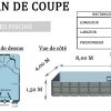 Piscine Coque Polyester Rectangulaire 800 intérieur Plan De Coupe Piscine