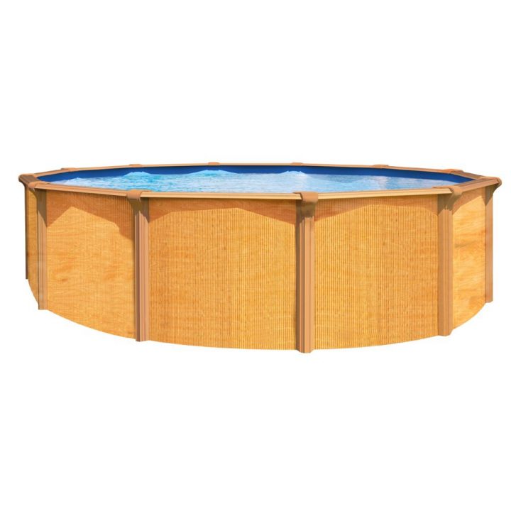 Piscine Métal Hors Sol Aspect Bois Osmose 3,90 X 1,32 M concernant Piscine Hors Sol Imitation Bois
