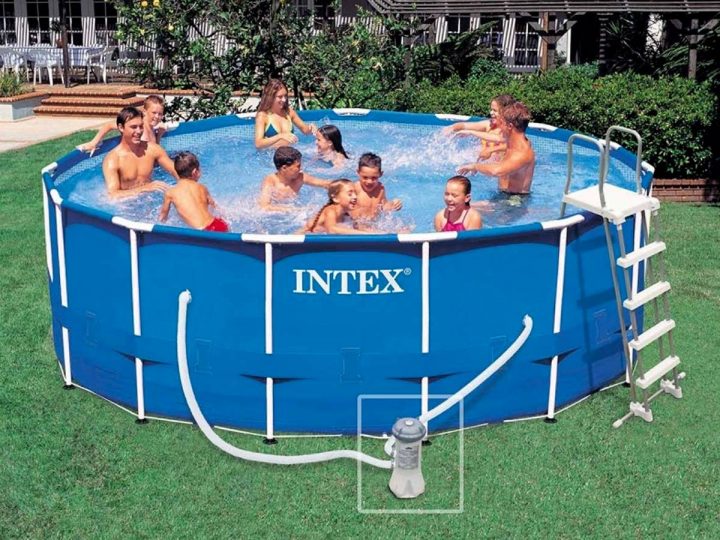 Piscine Tubulaire Ronde Intex Ø 4,57 X 1,22 M + Accessoires ... destiné Piscine Tubulaire Intex Ronde