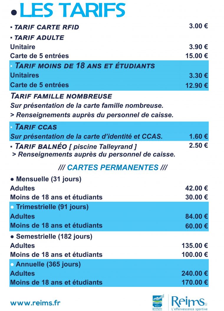 Piscines tout Piscine Reims Horaires