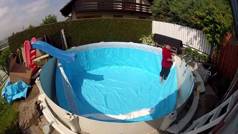 Pose D'un Nouveau Liner 75/1000Ème Dans Piscine Ronde En Tole Semi Enterrée serapportantà Liner Piscine Hors Sol Ronde