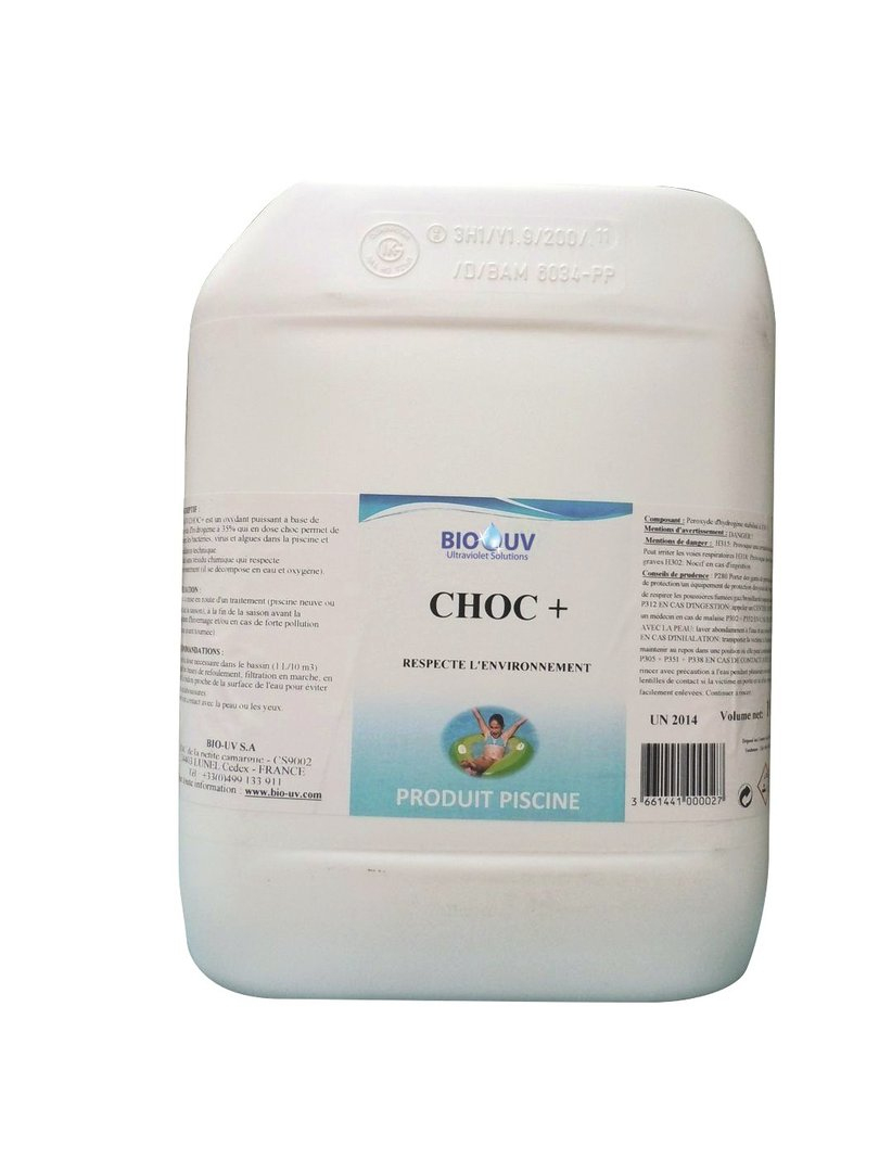 Produit Bio Uv Choc3 3 Bidons De 10 Litres - Biochoc10X3 Livraison Comprise pour Peroxyde D Hydrogène Piscine