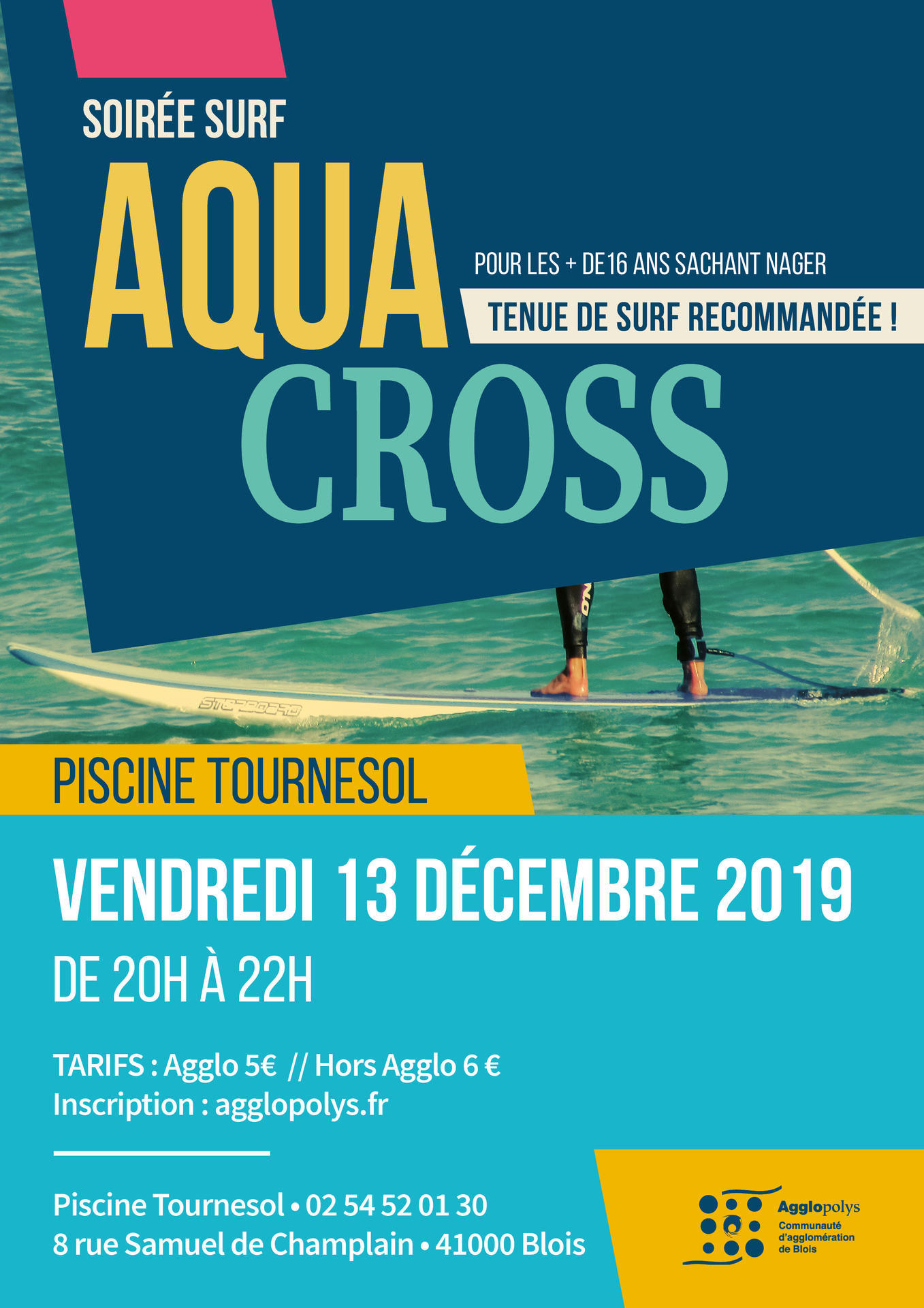 Soirée Aquacross À La Piscine Tournesol - Agglopolys ... serapportantà Piscine Tournesol Blois