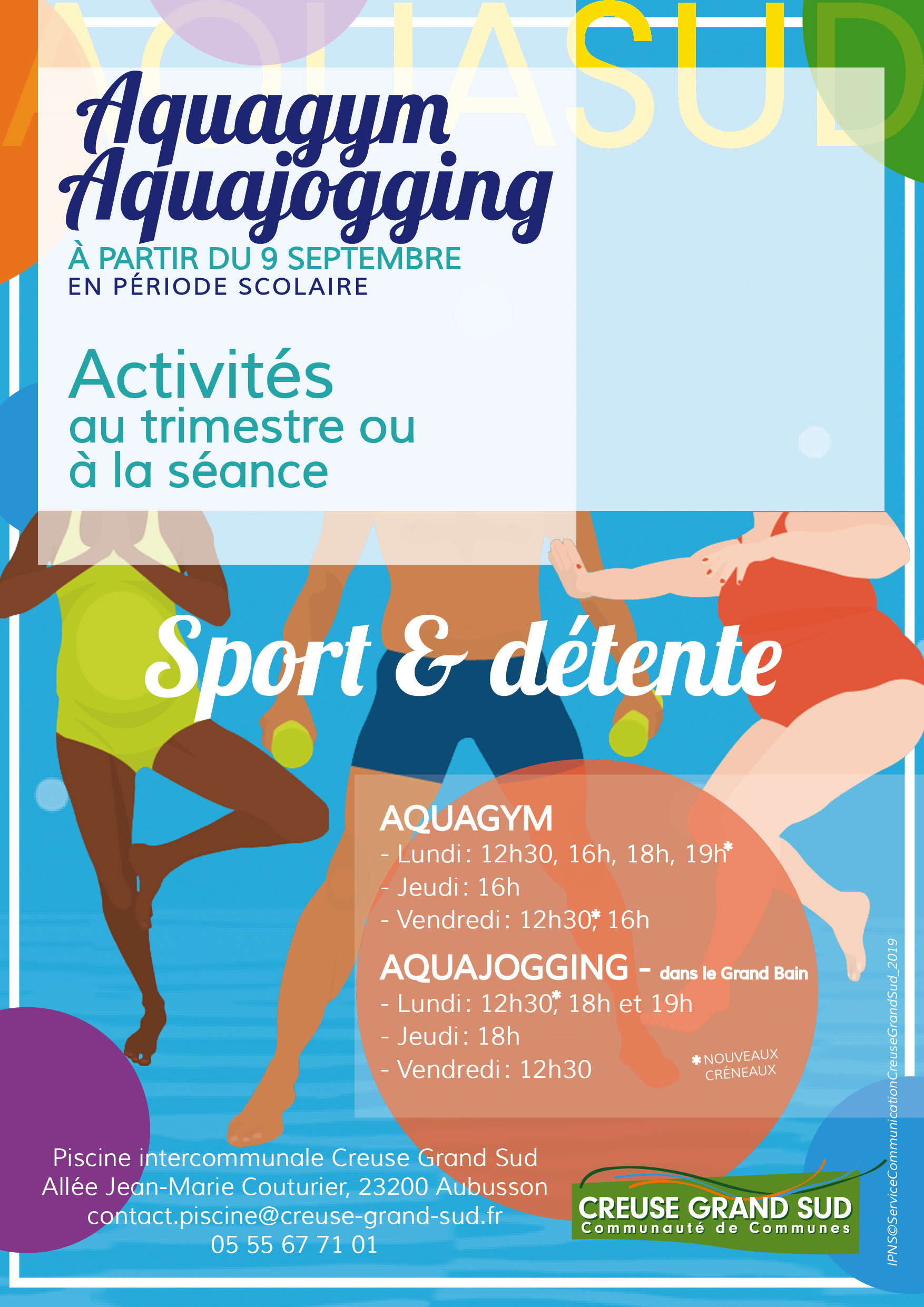 Sports Aquatiques – Piscine Aquasud | Communauté De Communes serapportantà Horaire Piscine Gueret