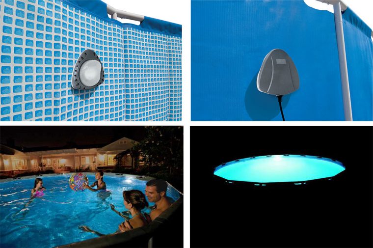 Spot De Piscine Led Magnétique Multicolore Pour Piscine Intex intérieur Eclairage Piscine Sans Fil