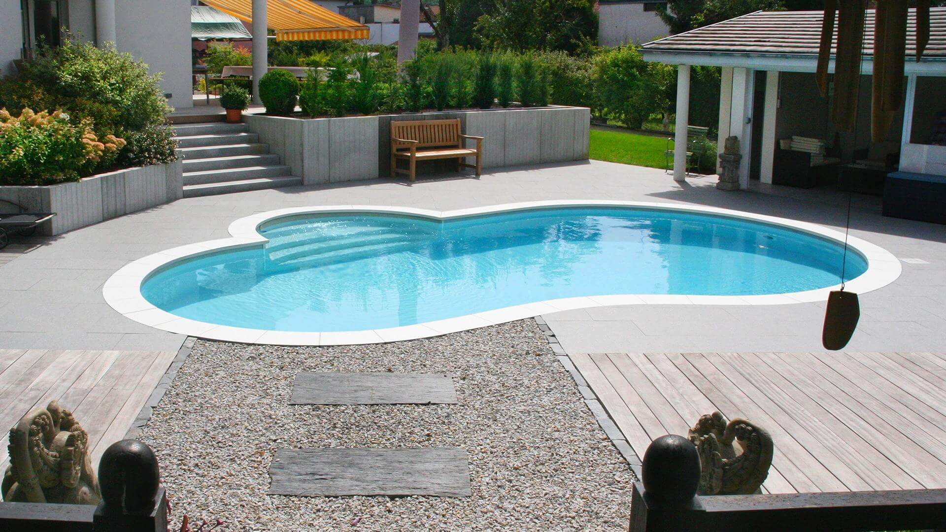 The Madeleine Pool – An In-Ground Free-Form Pool | Waterair ... tout Piscine La Madeleine