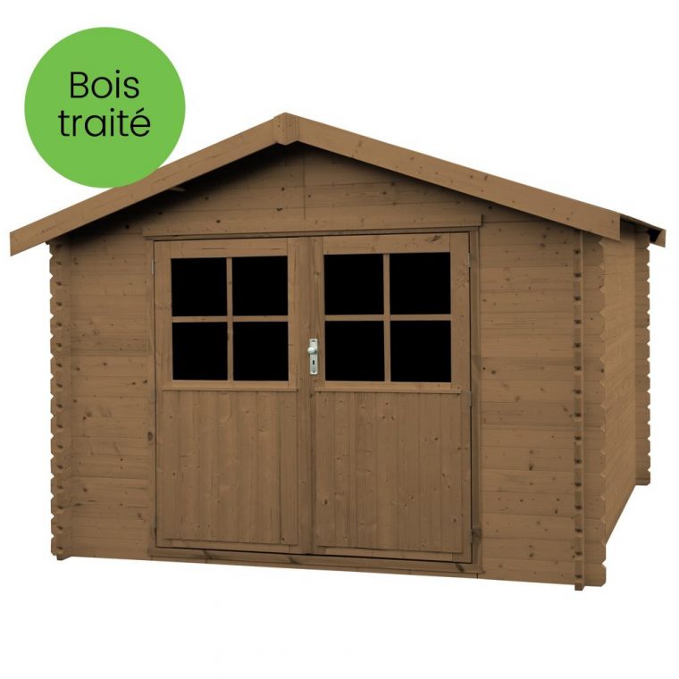 Abri De Jardin Bois Traité Autoclave Valodeal 9,92 M² Ep.34 Mm dedans Abri De Jardin 9M2