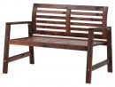 Äpplarö Bench With Backrest, Outdoor - Brown Stained Brown ... encequiconcerne Banc De Jardin Ikea