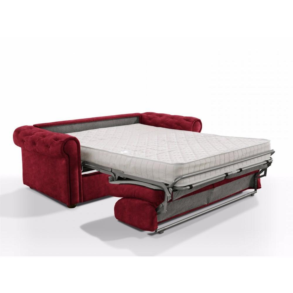 Canapé Chesterfield Express Convertible 140Cm Rapido Matelas 16Cm avec Canape Chesterfield Convertible