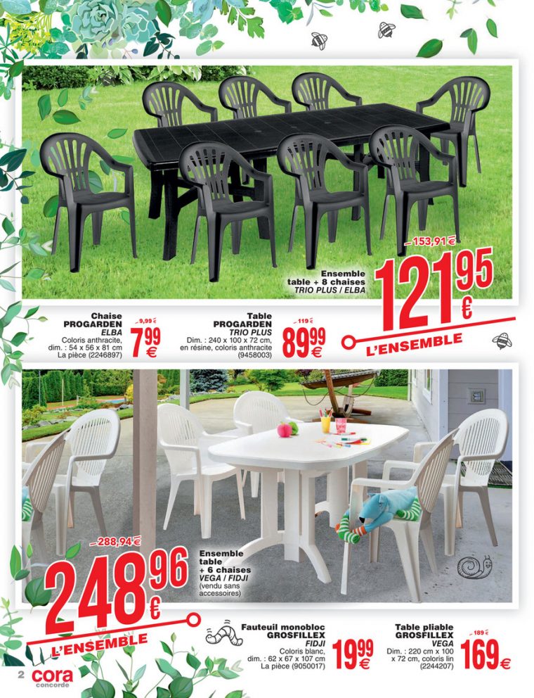 Cora Fr - 2603 Mobilier De Jardin À Cora Concorde - Page 2-3 dedans Salon De Jardin Cora