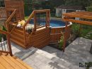 Cour Urbaine Avec Piscine Hors-Terre | Backyard Pool Designs ... avec Terrasse Avec Piscine