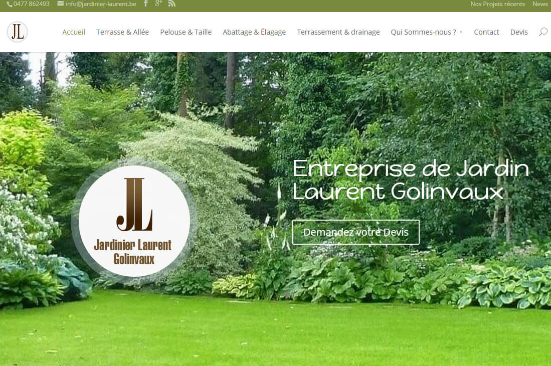 Entreprise De Jardin Laurent Golinvaux | Agence De Création ... à Jardinier Pas Cher
