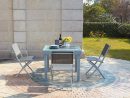 Lycine 4 : Table De Jardin Extensible En Aluminium 8 Personnes + 4 Chaises à Table Exterieur 4 Personnes