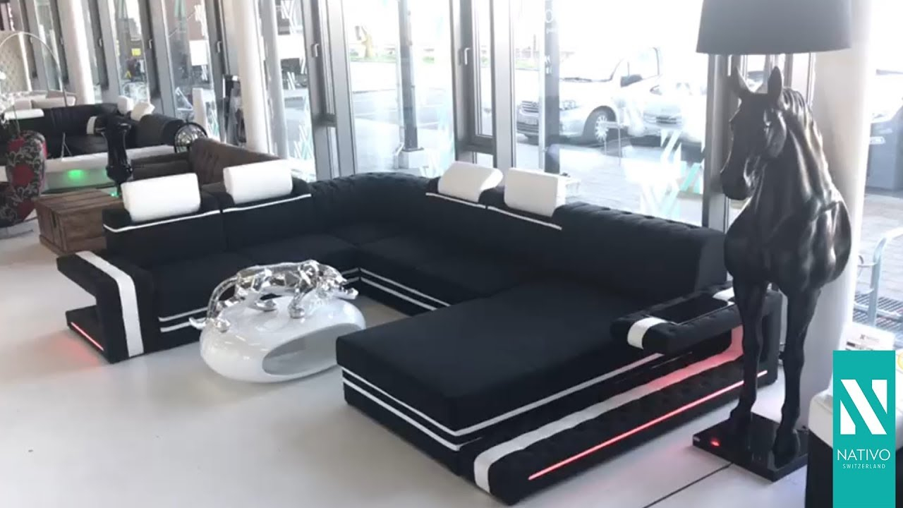 Nativo Mobilier France - Grand Canapé Imperial Xxl Avec Éclairage Led destiné Mobel Martin Canape