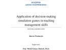 Pdf) Application Of Decision-Making Simulation Games In ... concernant Amanagement Cour Extarieur