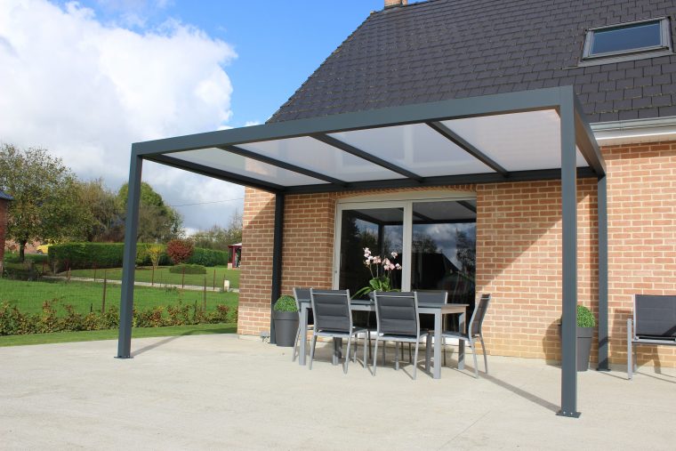 Pergola En Aluminium Toit Terrasse (Polycarbonate) | Pergola pour Toit Terrasse Aluminium