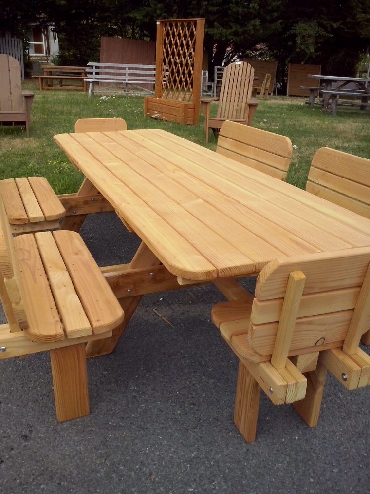 Tables De Jardin En Bois : Scierie Blondy à Table Jardin Bois