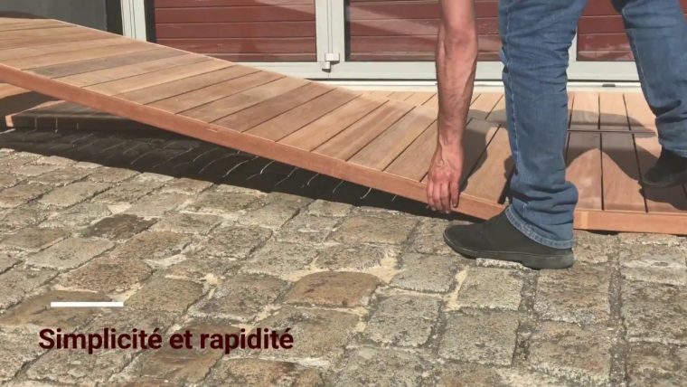 Terrasse Bois - La Pose De Caillebotis - Tekabois pour Caillebotis Bois Exterieur