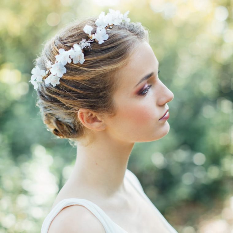couronne de fleurs cheveux bohème