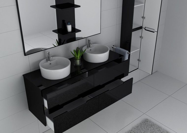 ensemble meuble salle de bain taupe