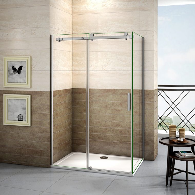 Aica Porte De Douche Coulissante 150Cm,Paroi De Douche ... avec Porte De Douche Italienne Coulissante