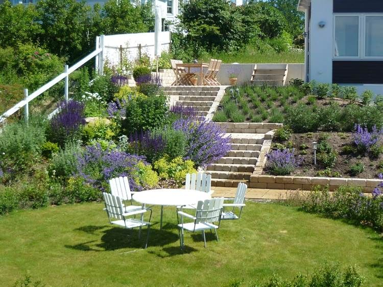 Aménagement Jardin En Pente -Astuces Pour Apprivoiser Le ... concernant Amenager Un Jardin En Pente