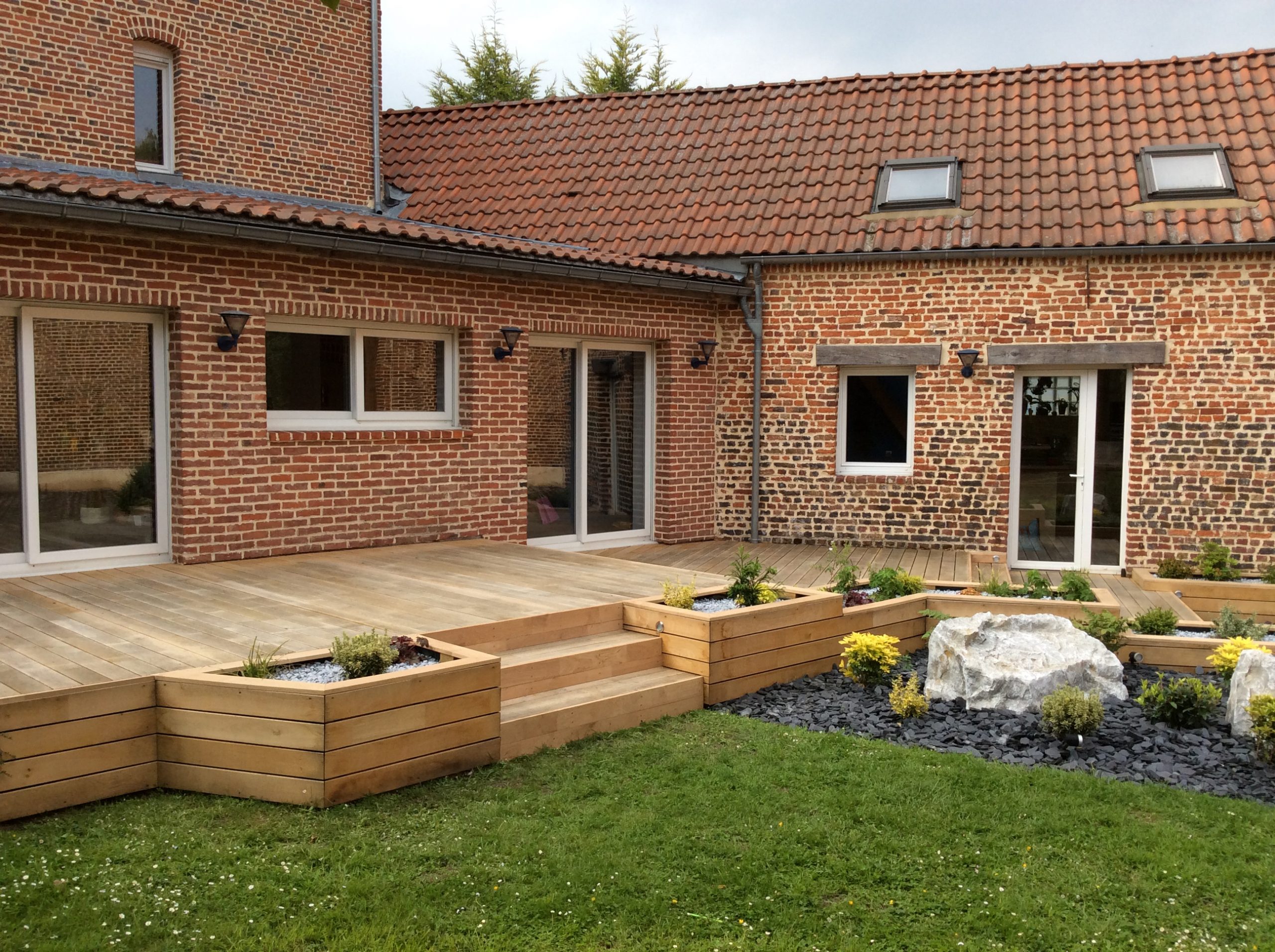Aménagement Jardin, Modification Terrasse, Terrasse En ... pour Amanagement Jardin Terrasse