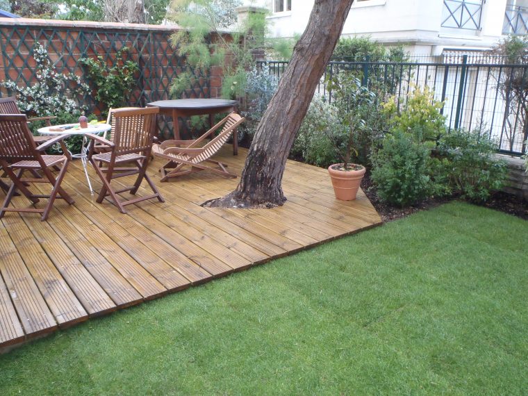 Amenagement Jardin Terrasse En Bois tout Amenagement Jardin Photos