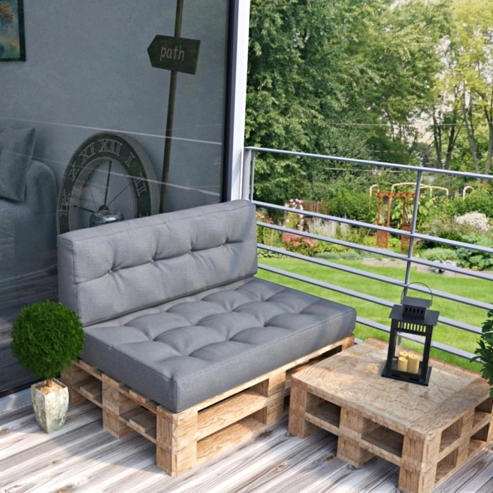 Banquette Palette Balcon | Another Home Image Ideas tout Fabriquer Banquette Terrasse